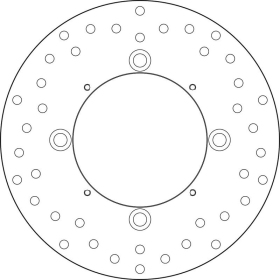 BREMBO Serie Oro Round Fixed Brake Disc rear ​​​​​​​HONDA CBR 250-300cc 2011-2016