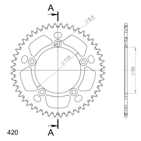 Supersprox Alu Rear sprocket Orange 48 GAS GAS / HUSQVARNA / KTM