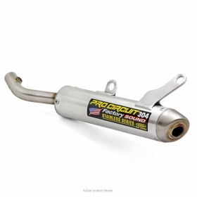 PRO CIRCUIT Muffler Brushed Aluminum/Stainless Steel End Cap Yamaha YZ / Fantic XX 250cc 2002-2024