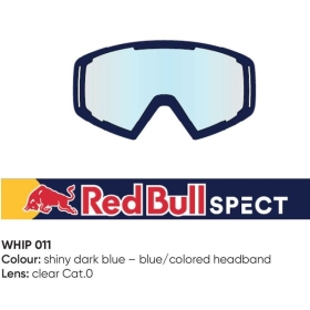 Red Bull Spect Whip MX Goggles Singel lens black/blue clear 