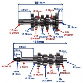 Transmission / Gearbox gear set AM6