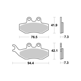 Sbs Brakepads 774HF Ceramic BETA / DERBI / GAS GAS / SHERCO / YAMAHA