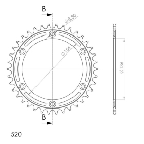 Supersprox Steel Rear sprocket Black 38t