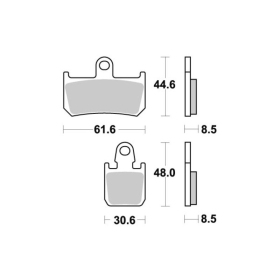 Sbs Brakepads 839RS Racing Sintered Yamaha 