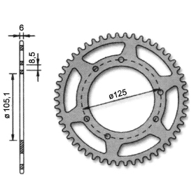 Forte Rear sprocket 50t 420 Aprilia / Derbi / Drac / Rieju / Yamaha