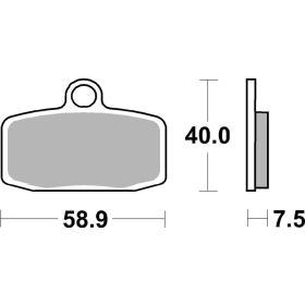 SBS Brakepads 885RST Racing Sintered GAS GAS / HUSQVARNA / KTM / SHERCO