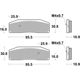 Sbs Brakepads 950DS-2 Dual Sinter 2