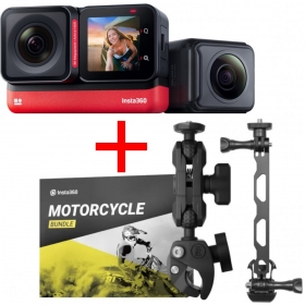 Insta360 ONE RS Twin Standalone Action Camera + Motocycle Mount Bundle