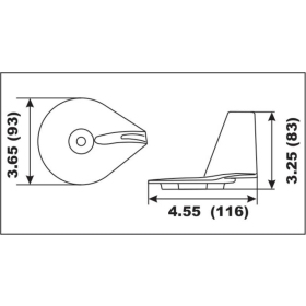 Perf anods Trim Tab Mercury 25-50HP