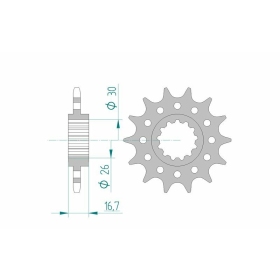 AFAM Steel Standard Front Sprocket 20608 - 520 HONDA CB/CBR/VTR 900-1000CC 1997-2016