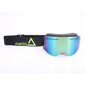 AMOQ Vision Snow Motocross / Snow Goggles Black / HiVis (Gold Mirror)