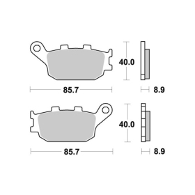 Sbs Brakepads 657LS Sintered HONDA / KAWASAKI / SUZUKI / YAMAHA