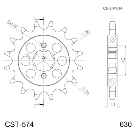 Supersprox / JT Front sprocket 574.16 16t