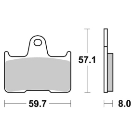 Sbs Brakepads 715LS Sintered HARLEY-DAVIDSON / HONDA / KAWASAKI