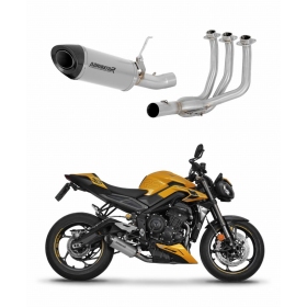 Triumph STREET TRIPLE 765 S / R / RS 2023 - 2024 Full Exhaust System Collector Silencer Titanium HP8 + dB killer