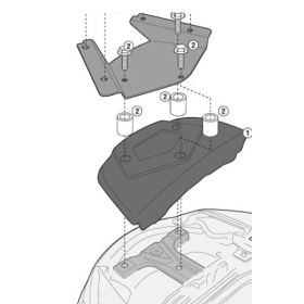 Givi SR3104KIT galinės daiktadėžės laikiklio SR3104 / SR3104MM montavimo rinkinys