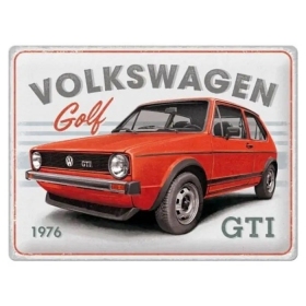 Metal tin sign VW GOLF GTI 1976 30x40