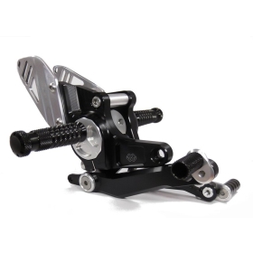 GILLES TOOLING RCT10GT Adjustable Rearset Black/Silver BMW R 1200 R / R NINE-T 2006-2016