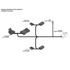 DENALI Plug & Play DialDim Wiring Adapter Harley Davidson Pan America 1250 2021-2024