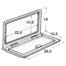 Osculati sandėliavimo dėžė su užraktu 285x180x260mm