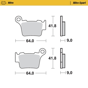 Moto-Master Nitro Racing Brakepads Ktm/ Bmw/ Gas Gas/ Husaberg/ Husqvarna/ Sherco