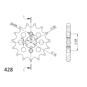 Supersprox / JT Front sprocket 425.16