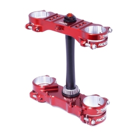 XTRIG ROCS Pro Supermotard Triple Clamp Red KAWASAKI KX 250-450cc 2013-2020 (Offset Ø14-16mm)