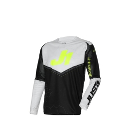 Just1 J-Force Hexa Off Road Shirt For Men Black/White/Yellow Fluo 