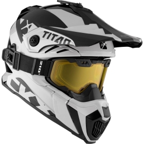 Motocross helmet + goggles CKX TITAN Airflow Extra Ivory