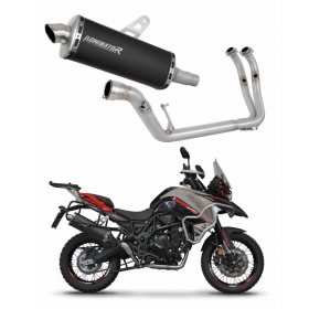 Benelli TRK 702 / TRK 702X 2023 - 2024 Full Exhaust System Collector Silencer P7 BLACK + dB killer