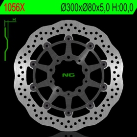 NG BRAKES 1056X Wave Floating Brake Disc KAWASAKI ER-6 F / ER-6 N / NINJA ZX-10 R / ZX-6 R / VERSYS / Z 600-1000 04-16