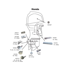 Perf anods Trim Tab Honda BF75/BF90/BF115/BF130