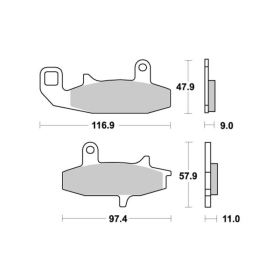 Sbs Brakepads 626HS Sintered SUZUKI