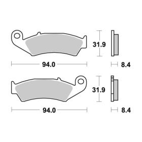 Sbs stabdžių trinkelės 623LS Sintered HONDA