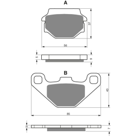 GOLDFREN Brake Pads 084 S3 Aprilia / Kawasaki