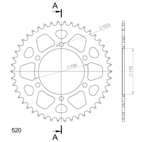 Supersprox Alu Rear sprocket Black 46t