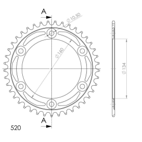 Supersprox Steel Rear sprocket (520) 41 Black 