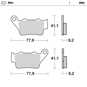 Moto-Master Brakepads Husaberg/ Gas Gas/ Husqvarna/ Yamaha/ Tm/ Ktm