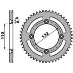 PBR Standard C45 Steel Rear Sprocket 4486 - 428 GAS GAS / HUSQVARNA / KTM 85cc 2004-2025