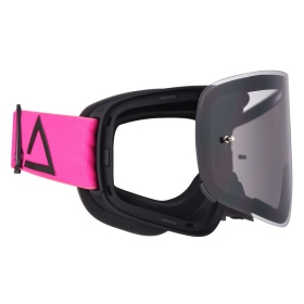 AMOQ Vision Magnetic Motocross / Snow Goggles Pink / Black (Smoke Lens)