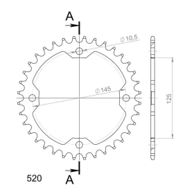 Supersprox Rear sprocket 1857.36 36t