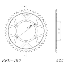 Supersprox Rear Sprocket Steel RFE-480:48 48t