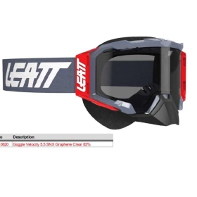 Leatt Goggle Velocity 5.5 SNX Graphene Clear 83%