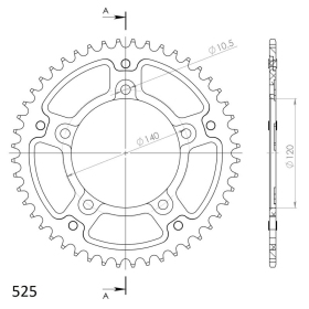 Supersprox Stealth Rear sprocket Blue 47t