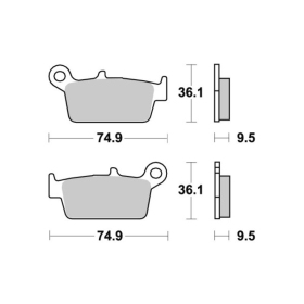 Sbs Brakepads 604SI Sintered Offroad GAS GAS / HONDA / KAWASAKI / SUZUKI / TM / YAMAHA