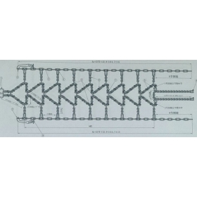 Bronco Grabberz ratų sniego grandinės DIAMOND V-BAR (AU-065017) 137x36cm 2vnt