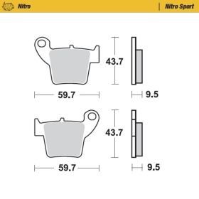 Moto-Master Nitro Racing Brakepads Honda