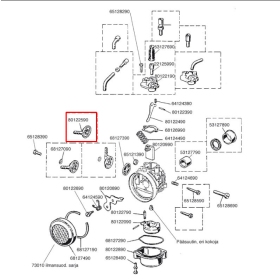 Dellorto Fuelpipe inlet tap SHA