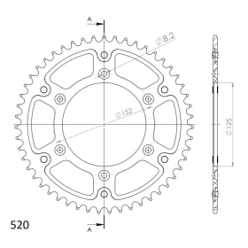 Supersprox Stealth Rear sprocket Red 50t