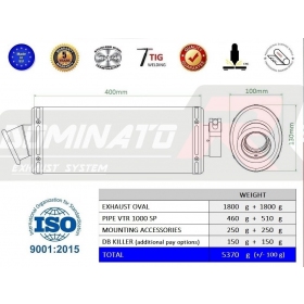 Duslintuvų kompl. Dominator Oval HONDA VTR 1000 RC51 SP1 (RVT 1000 R) 2000-2001